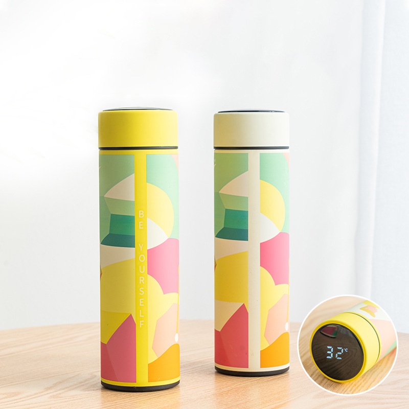 Bình giữ nhiệt hiển thị nhiệt độ họa tiết độc đáo - UniLabel