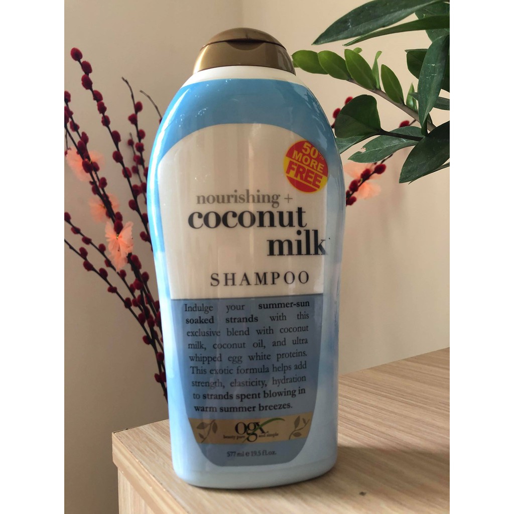 Dầu Gội Và Dầu Xả OGX Nourishing Coconut Milk của Mỹ 577ml