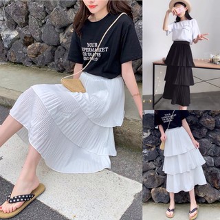 Chân váy xòe von 3 tầng dài 66cm, Chân váy tầng dáng dài CV305🧡