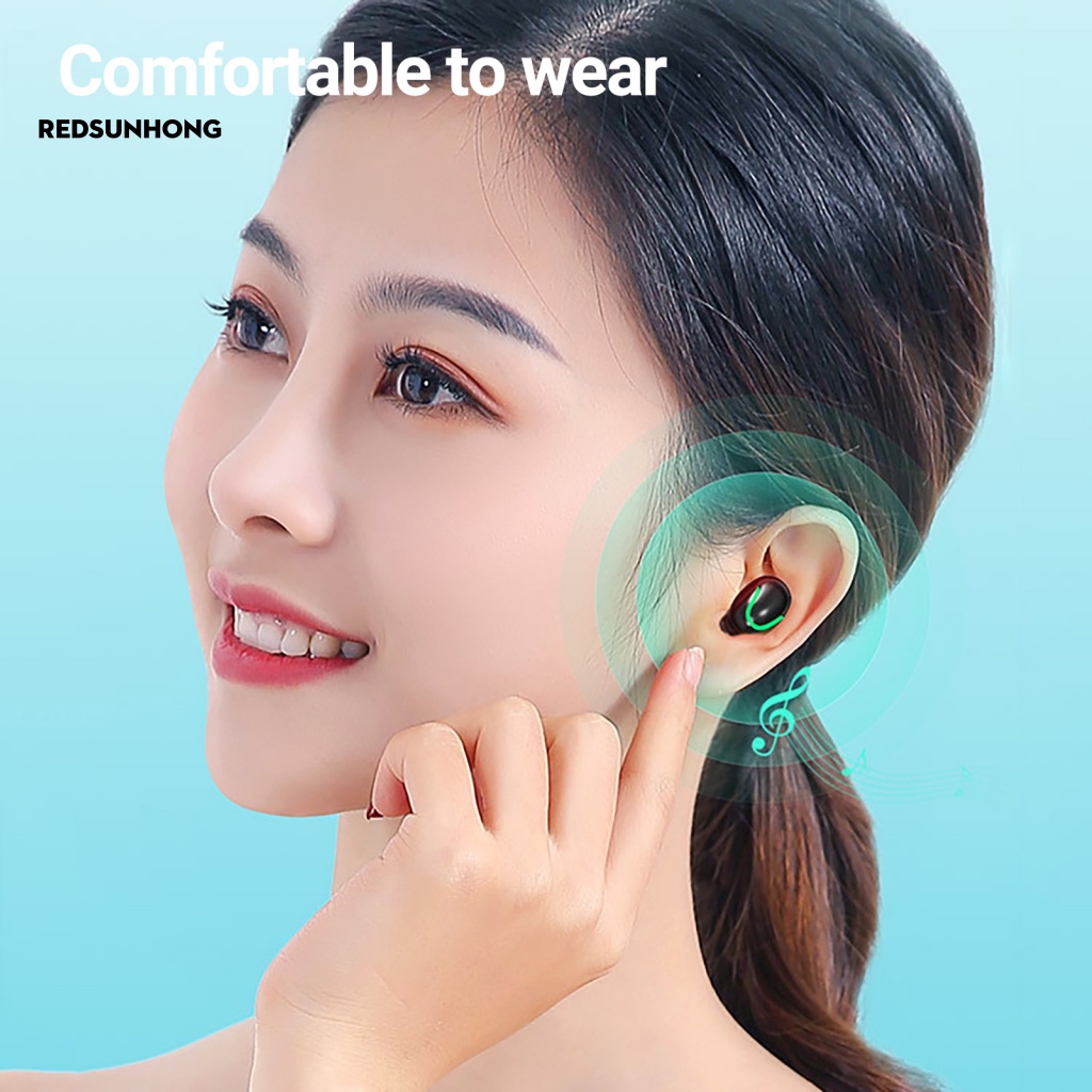 Tai Nghe Nhét Tai Thể Thao Kết Nối Bluetooth 5.0 Không Dây Có Đèn LED Khử Tiếng Ồn Thông Minh