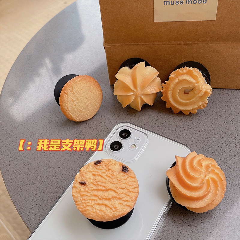 giá đỡ điện thoại di động bánh cookie túi khí giá đỡ nhẫn đế điện thoại di động