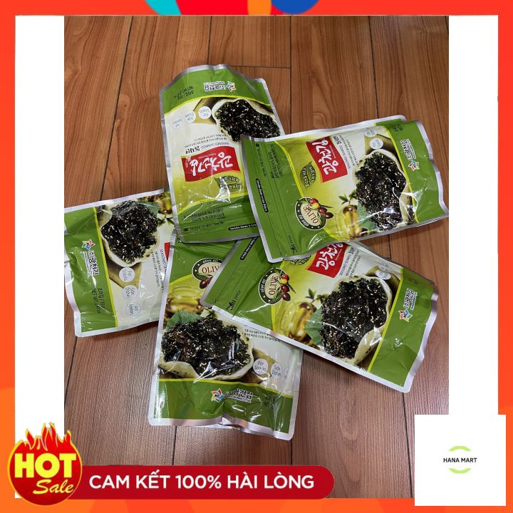 Kim vụn ăn liền Hàn Quốc có vừng rắc cơm, cháo gói 70g