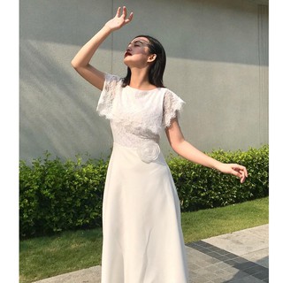 ĐẦM PHỐI REN ĐÍNH NƠ - D1114