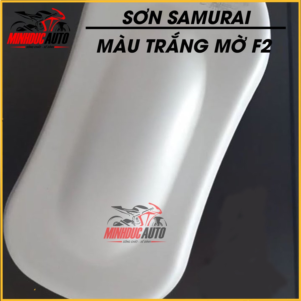Sơn Samurai màu trắng mờ F2  cao cấp nhập khẩu từ Malaysia.