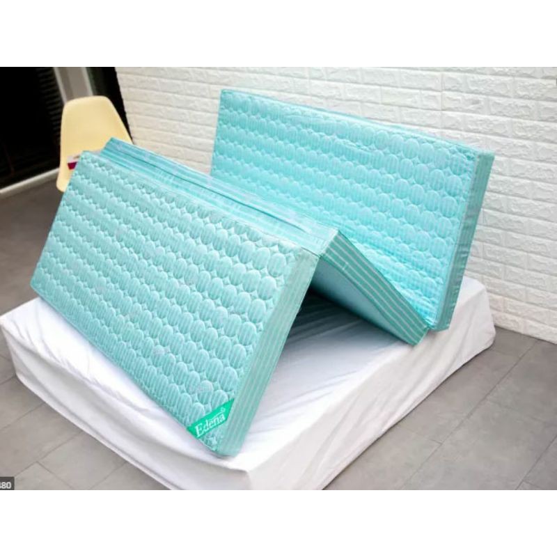 nệm bông ép 1m2x2mx10cm gấp 3 hàn quốc edena (vải trần gòn)