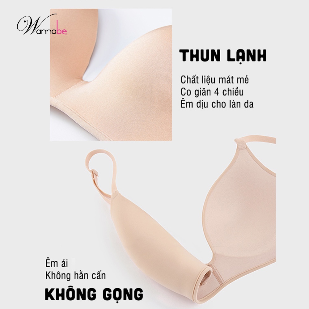 Áo ngực không gọng cao cấp Wannabe AN39A mút mỏng thoáng khí thoải mái