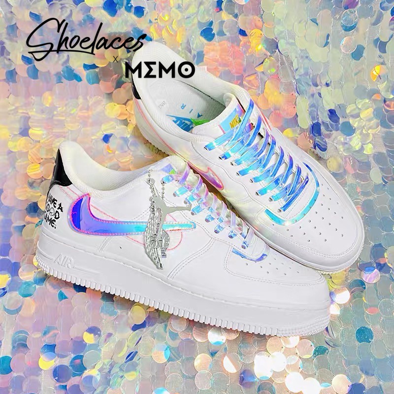 Dây Giày Nike AF1 AJ1 White Hologram Laser