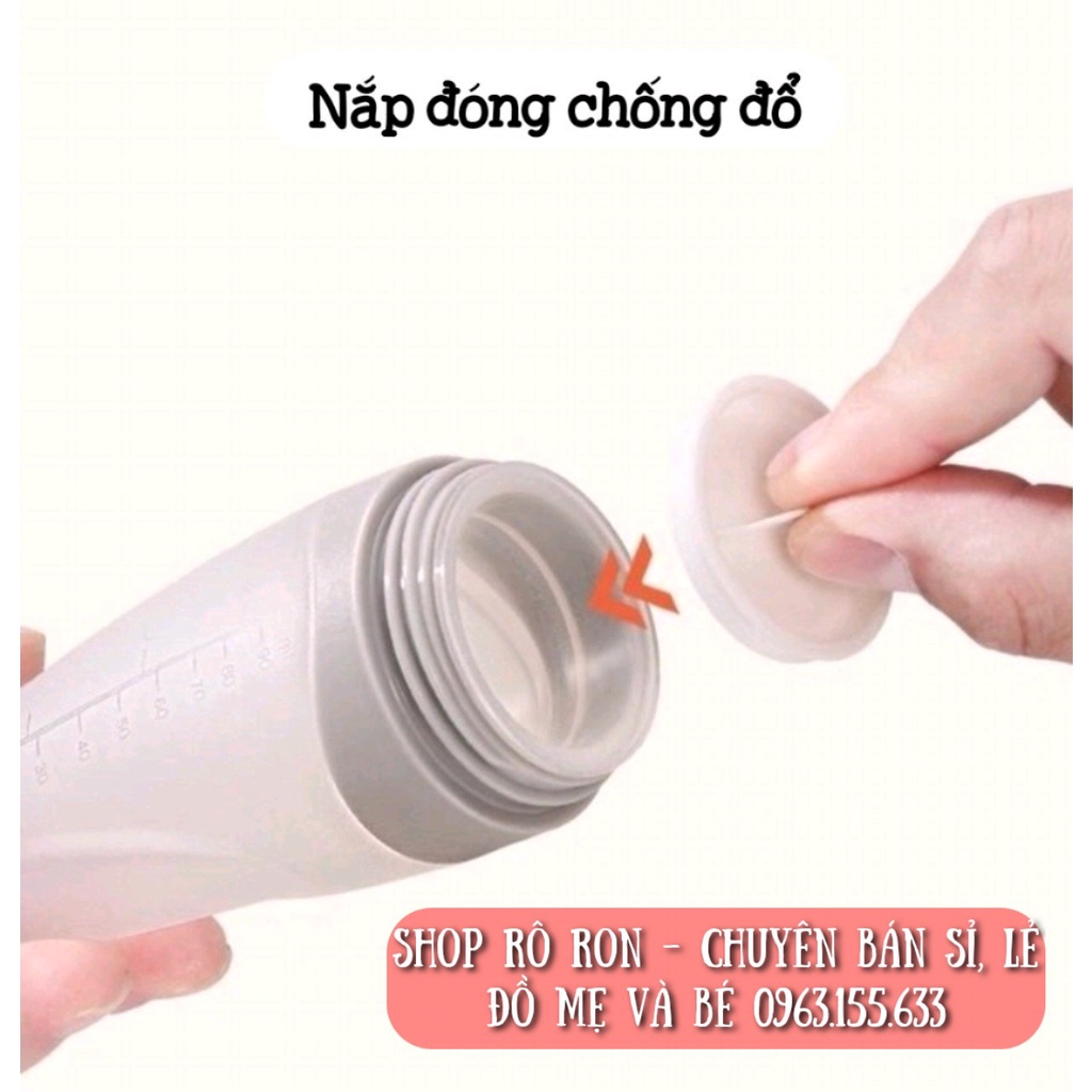 [Chính hãng] Bình thìa ăn dặm MOLLI - Bình thìa silicon cho bé - Shop Rô Ron