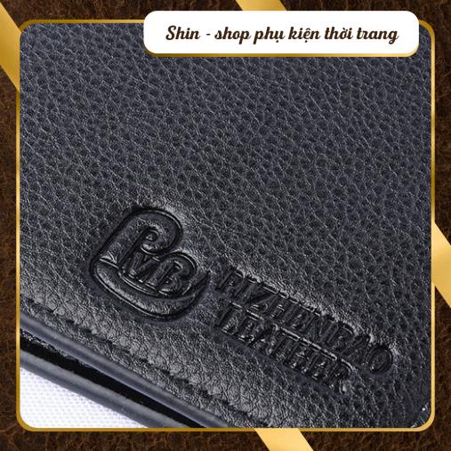 Ví Nam Chất Đẹp Da PU Màu Đen Nhỏ Gọn Thời Trang Nhiều Ngăn Tiện Dụng - Shin Shop Leather