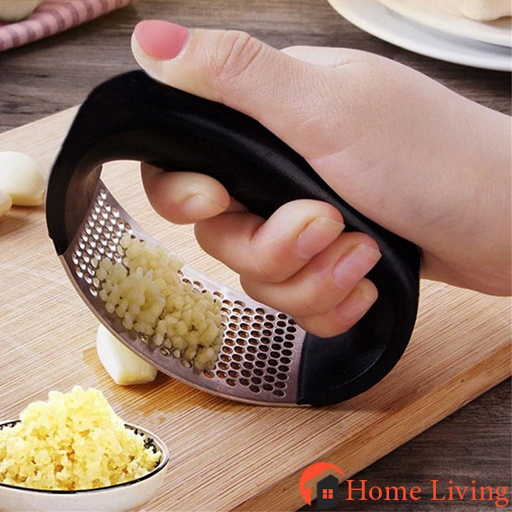 Dụng cụ dập nghiền tỏi ớt cầm tay Inox cán đen đa năng Shop Dbavio