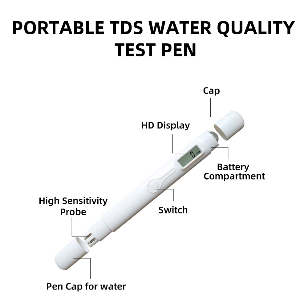 Bút thử chất lượng nước thông minh kỹ thuật số PCBFUN TDS tiện lợi chất lượng cao
