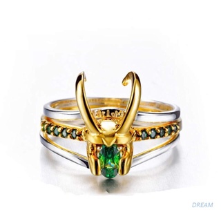 Bộ 3 nhẫn hợp kim mạ vàng bạc 22mm hình nón bảo hiểm Thor Loki cho nam v thumbnail