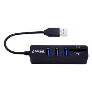 A Micro USB Hub 2.0 Multi USB Ports Combo SD/TF Card Reader Hub USB Splitter