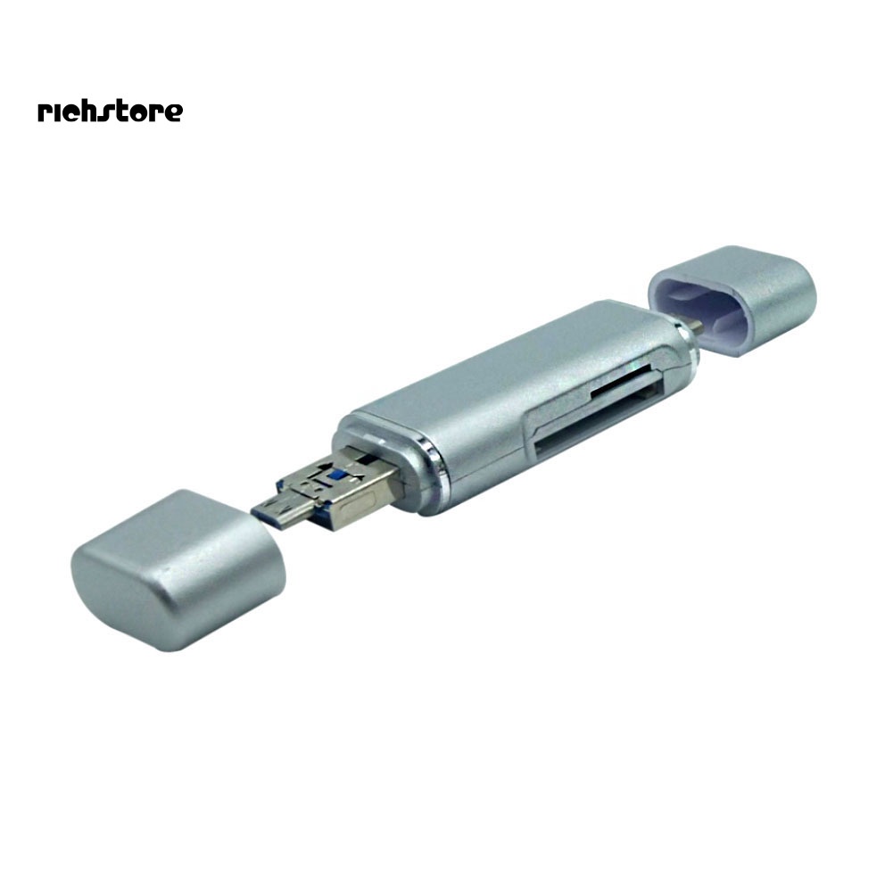 Đầu Đọc Thẻ Nhớ 5 Trong 1 OTG Micro USB 3.1 Type-C TF SD Cho Điện Thoại Android | BigBuy360 - bigbuy360.vn