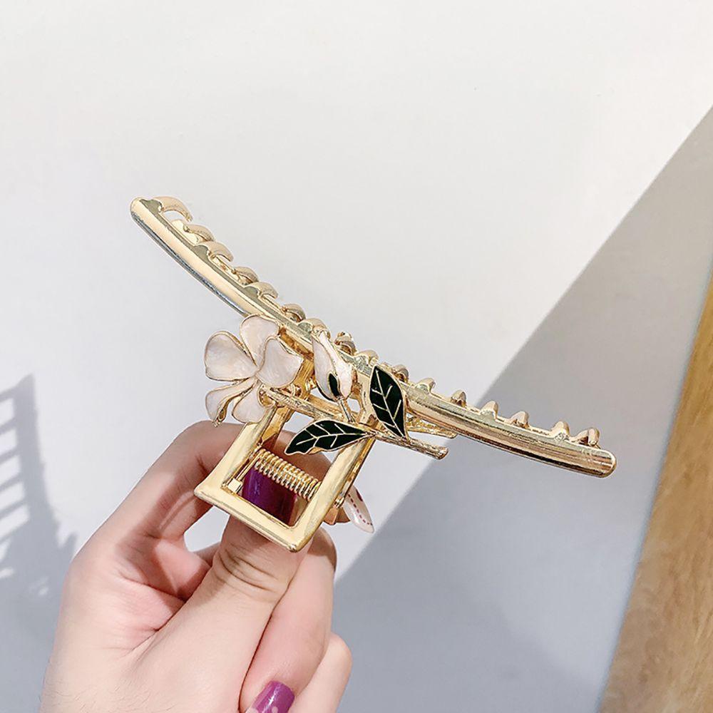 Kẹp Tóc Càng Cua Lớn Bằng Kim Loại Hình Hoa Hồng Cho Nữ