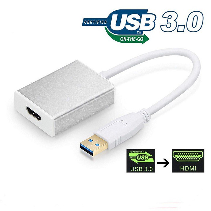 Cáp Chuyển Đổi Tín Hiệu USB 3.0 to HDMI - Hỗ Trợ Full HD