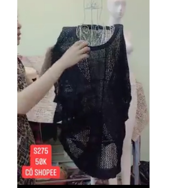 áo thun lưới đen.s275