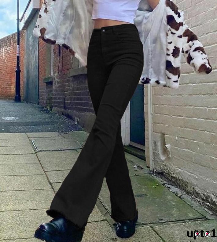 Quần Jeans Dài Ống Loe Thời Trang Dành Cho Nữ