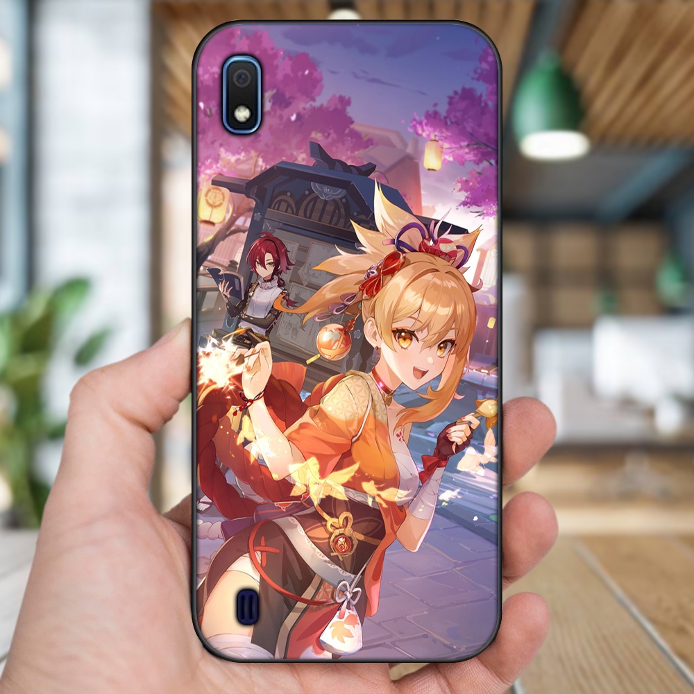 Ốp lưng Samsung A10 viền đen in hình Yoimiya Genshin Impact