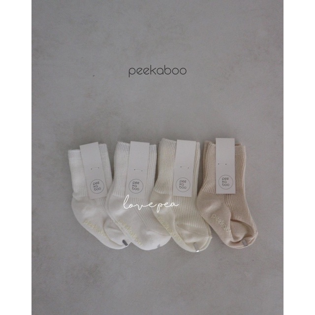 Set 4 đôi tất bắp Peekaboo