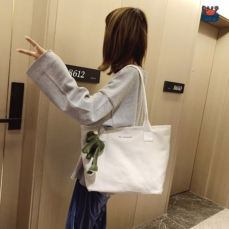 Túi vải tote mới cho nữ phong cách Hàn Quốc đựng vừa khổ A4 đi học đi chơi siêu xinh