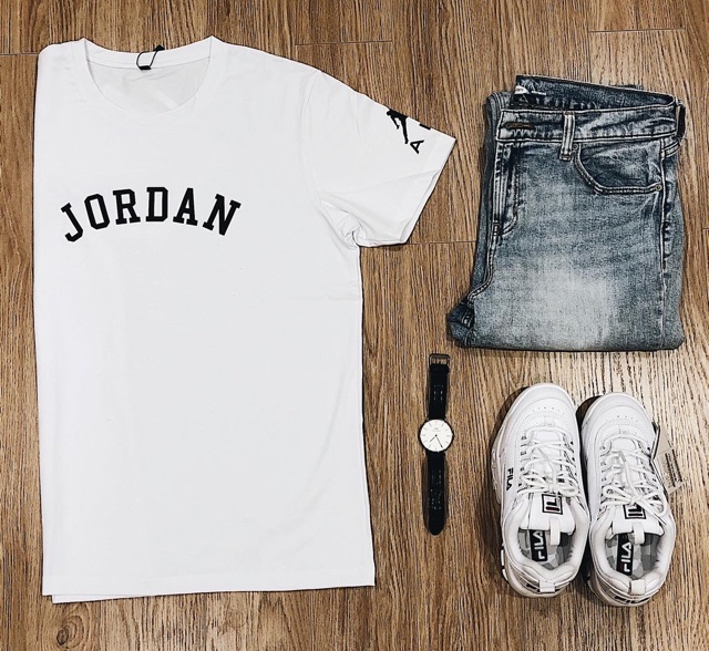 Áo thun cotton Nam Jordan form body - big size