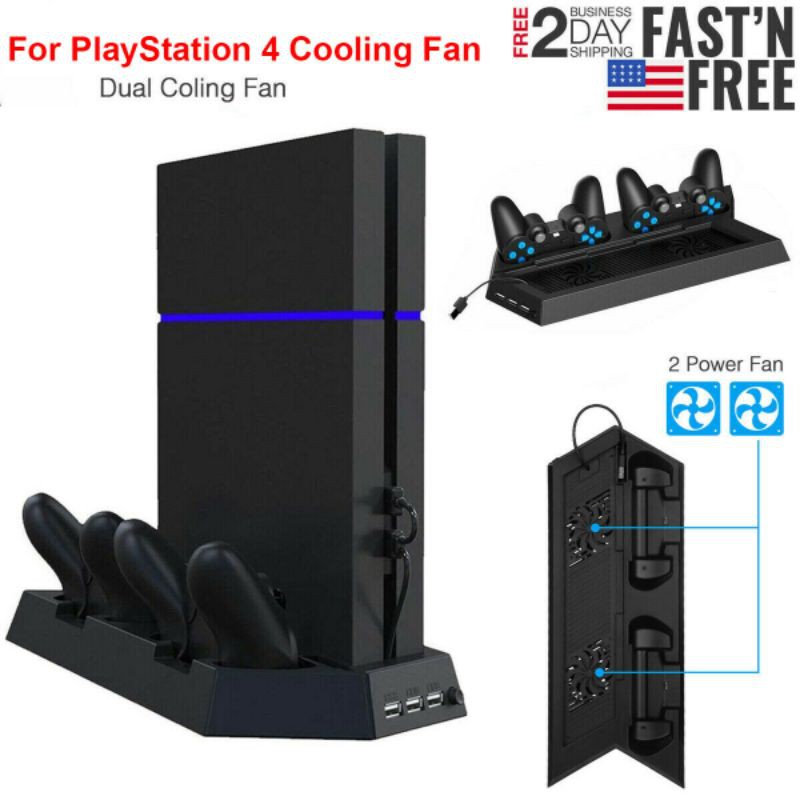 đế dựng tản nhiệt ps4 ps4 12xx ps4 pro ps4 slim( kèm quạt làm mát và sạc tay)