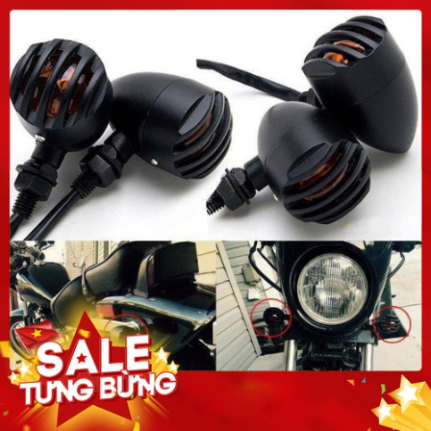 🚚[ FREE SHIP] ⭐⭐⭐⭐⭐ ĐÈN HẬU XE MÁY LƯỚI + 4 XI NHAN LƯỚI chuyên độ xe CAFE RACER