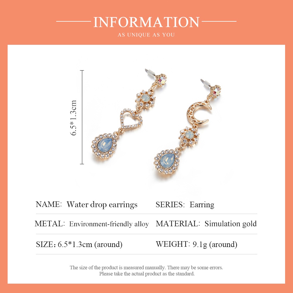 Bông tai Bamoer AIE070 thiết kế hình trái tim xinh xắn thời trang cho nữ