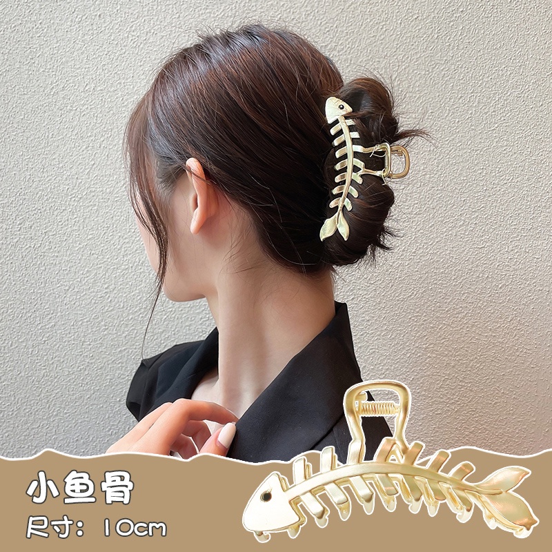 Kẹp Tóc Đính Đá / Ngọc Trai Giả Bằng Kim Loại Cỡ Lớn Phong Cách Hàn Quốc 2022