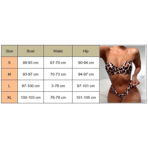 Set Đồ Tắm Họa Tiết Da Báo Quyến Rũ Dành Cho Nữ | BigBuy360 - bigbuy360.vn