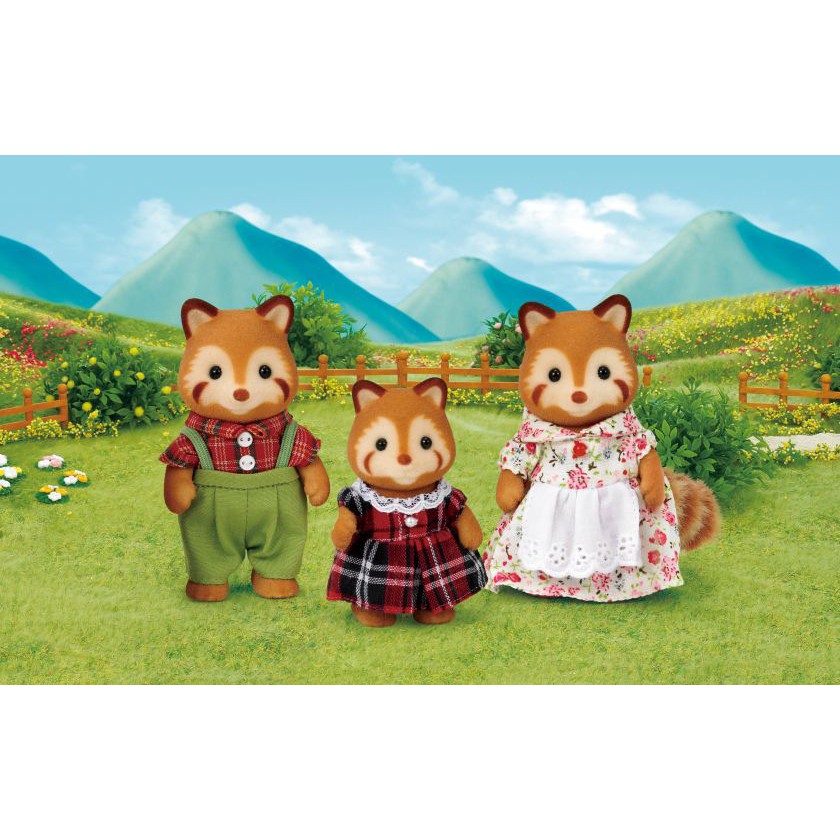 Sylvanian Families Gia Đình Gấu Trúc Đỏ Red Panda Family