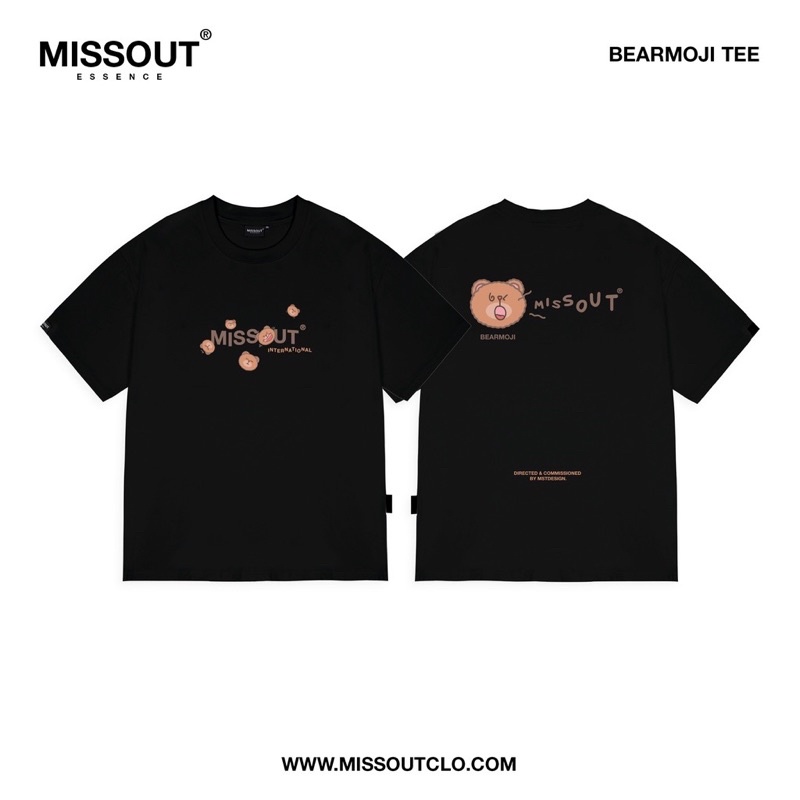 ÁO THUN BEARMOJI MISSOUT unisex nam nữ