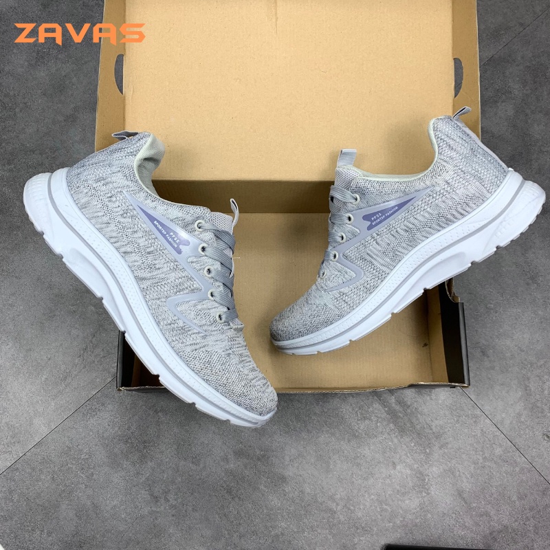 Giày thể thao nam ZAVAS đế cực kì êm nhẹ lưới flynit thoáng khí phù hợp chạy bộ đi chơi đi làm form gọn dễ mang - S415D