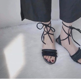 Sandal thổ cẩm buộc dây