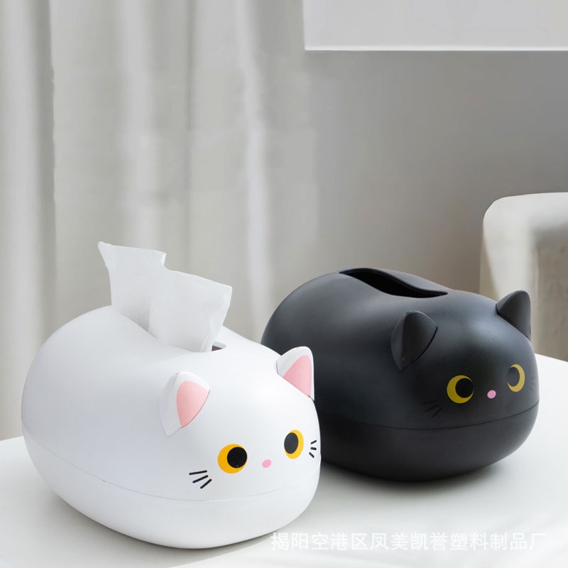 Hộp Đựng Khăn Giấy Hình Mèo Dễ Thương