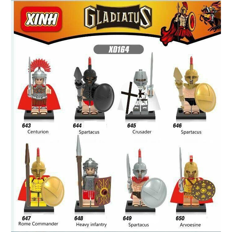 Minifigures Lính Roman Trung Cổ Lính Spartacus Mẫu Siêu Đẹp X0164