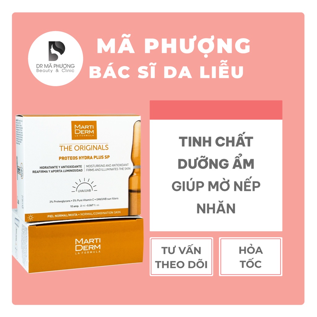 ( ỐNG LẺ ) Tinh chất Ampoule dưỡng ẩm và ngừa lão hóa da Martiderm The Original Proteos Hydra Plus Sp Vàng(ỐNG LẺ)