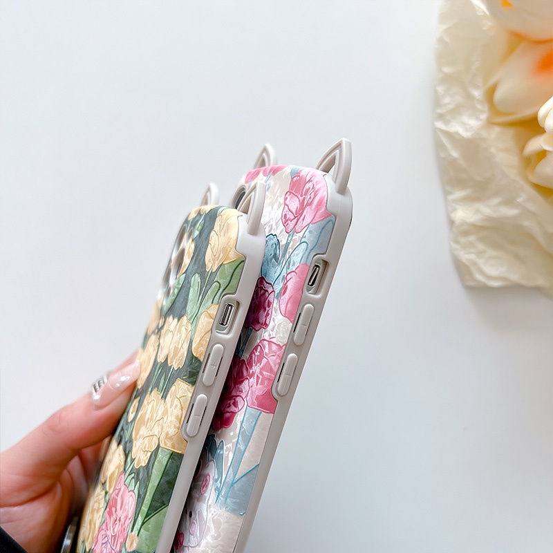 Ốp Điện Thoại TPU Mềm Họa Tiết Bông Hoa 3D Cho iPhone 13 11 12 Pro Max 12Pro 13Pro X XS Max XR 7 8 Plus