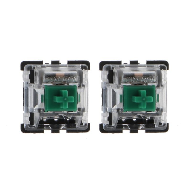 VIVI 10Pcs Mechanical Keyboard Gateron MX 3 Pin Green Switch Transparent Case