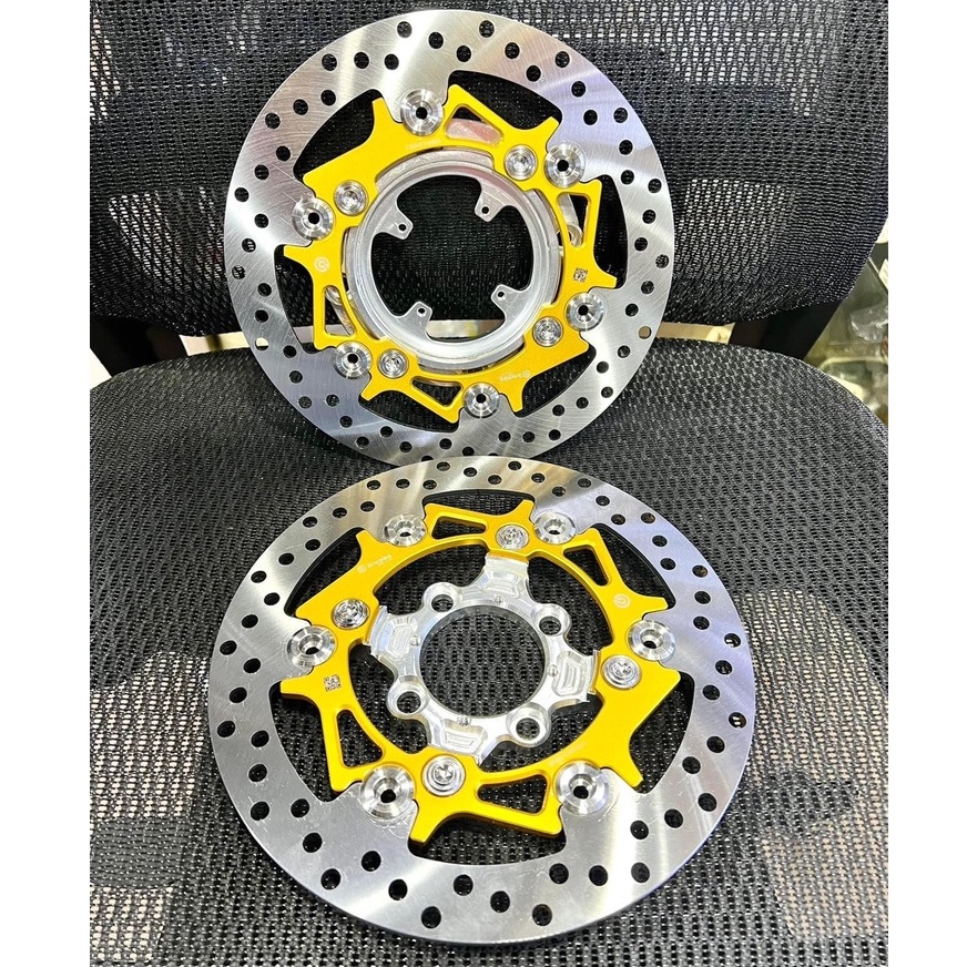 Đĩa Thắng Trước size 267mm Kèm Lòng CNC ANOT lên Màu Đen (Mẫu Tròn &amp; 4 Chấu) như hình 100% Cực Chất