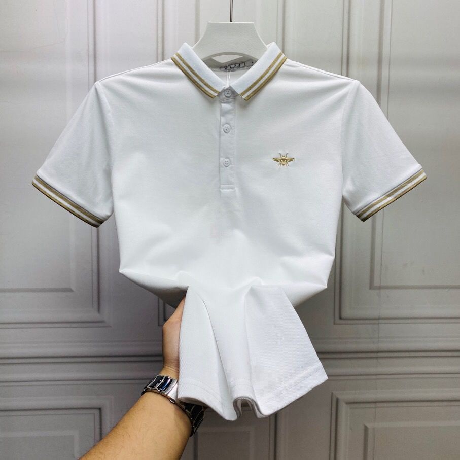 Áo polo Tay Ngắn Có Thêu Hình Con Ong Dành Cho Nam Size Lớn s 2022 Mới