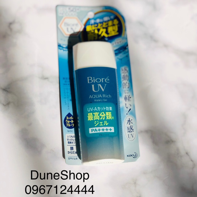 💦💦 Kem chống nắng sữa og chúa Biore Aqua Rich Water Gel SPF 50+ PA++++ 💦💦 dành cho da dầu và hỗn hợp - 90ml