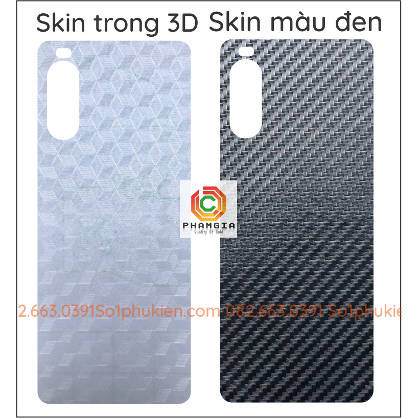 Miếng dán carbon mặt lưng Sony Xperia 10 ii