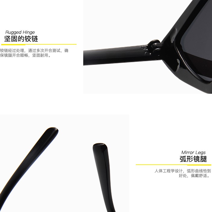 Kính mát mắt mèo gọng nhựa phong cách thời trang dành cho nữ