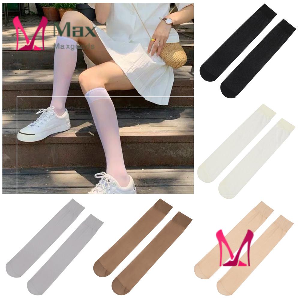 MAX Fashion Long Socks Girls Women's Socks Stockings Elastic Transparent Sexy High Quality Over Calf High/Multicolor