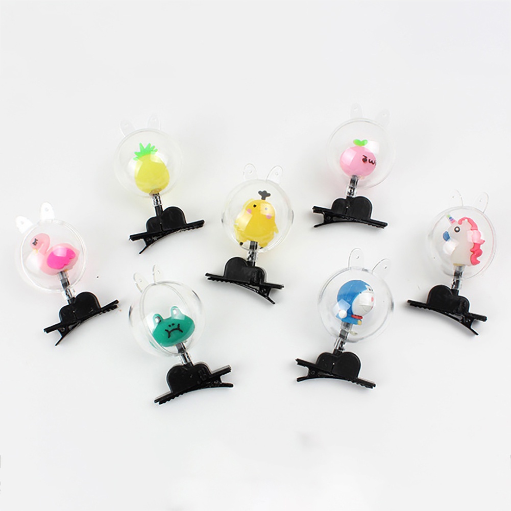 |Superbaby| Kẹp Tóc Búp Bê Hoạt Hình Trong Suốt Có Đèn LED