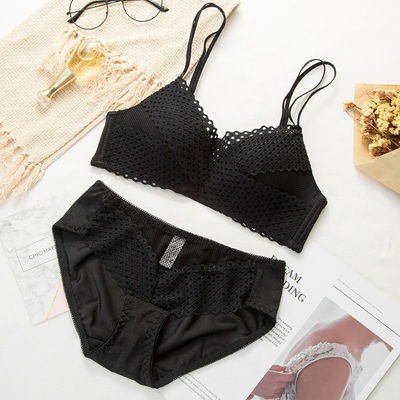 [Size32-38] Bộ đồ lót ren đáp chéo Angle's Wing siêu ngọt ngào quyến rũ, Set áo ngực ren nữ A76 | BigBuy360 - bigbuy360.vn