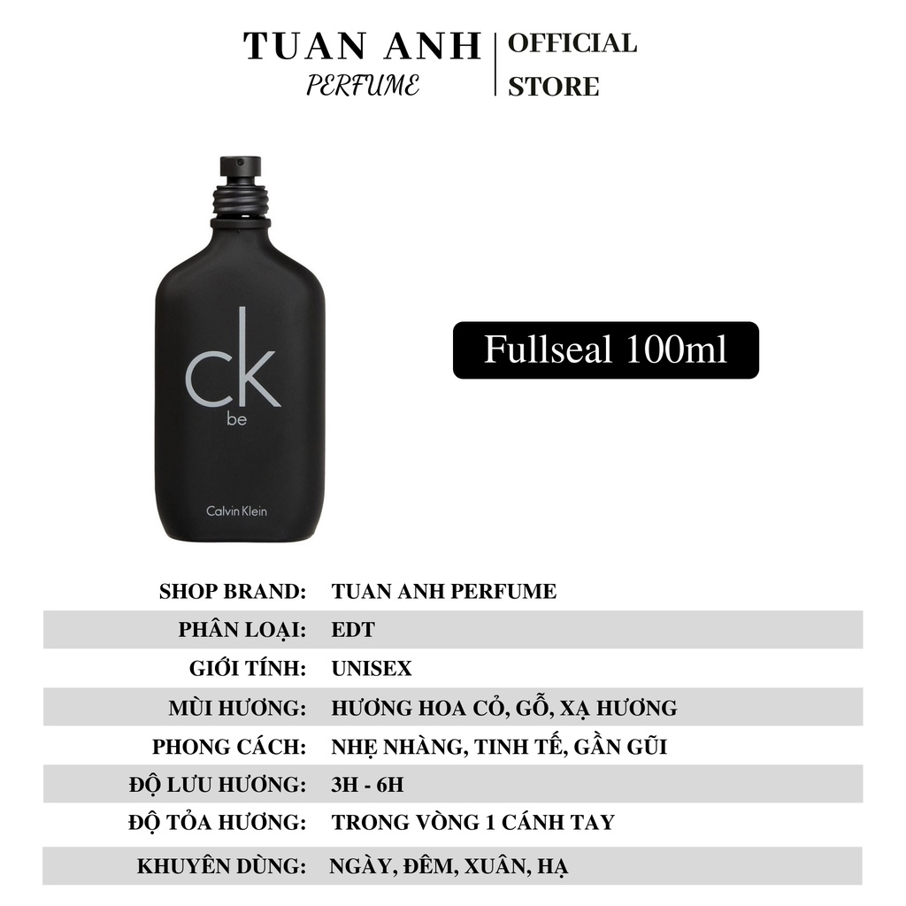 Nước hoa nam Calvin Klein CK Be chính hãng giá rẻ TUAN ANH PERFUME