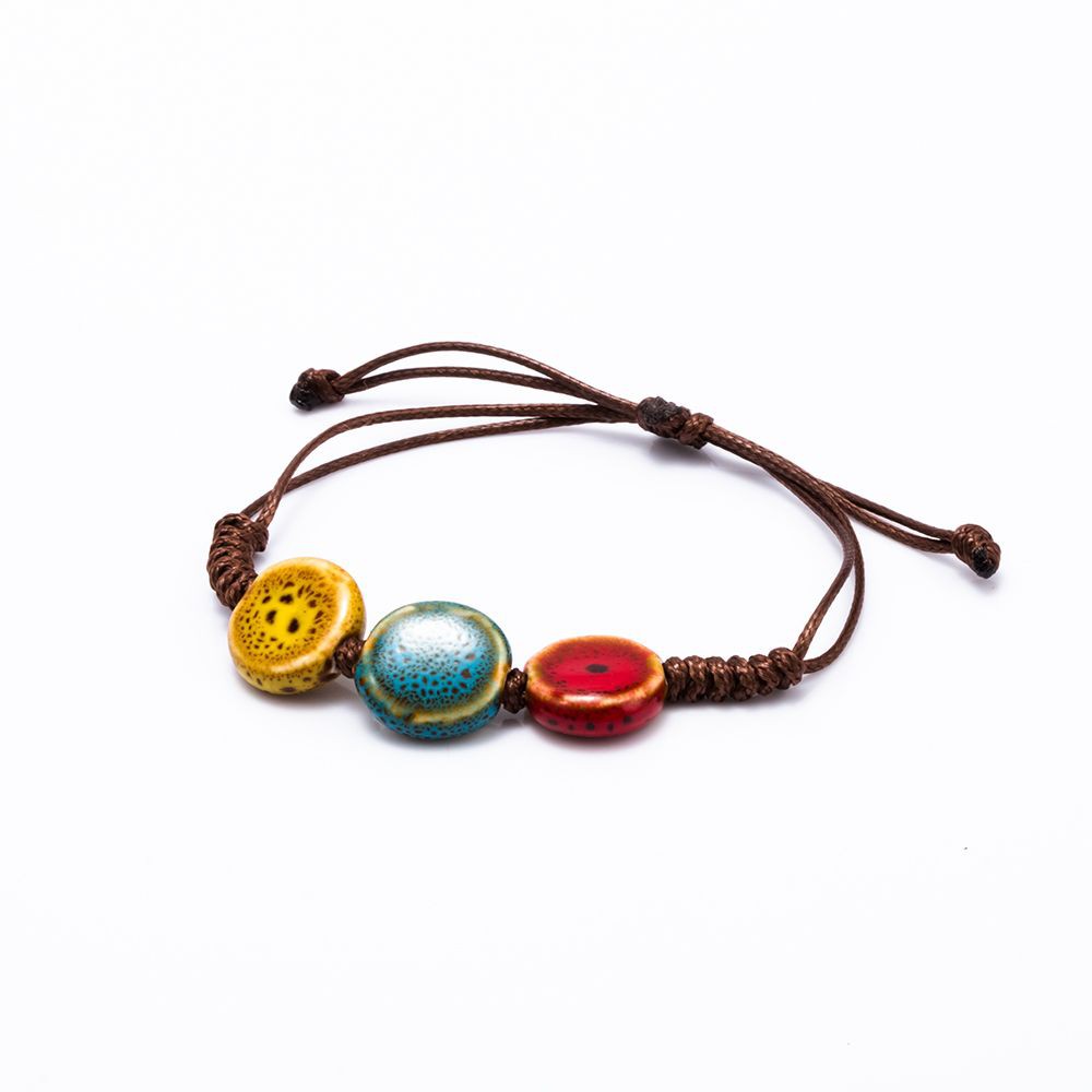 Vòng tay mặt hình chiếc lá , trái tim , chất liệu sứ